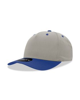 '5 Panel Mid Profile Structured Cotton Blend Cap'