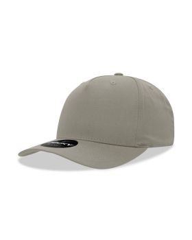 '5 Panel Mid Profile Structured Cotton Blend Cap'