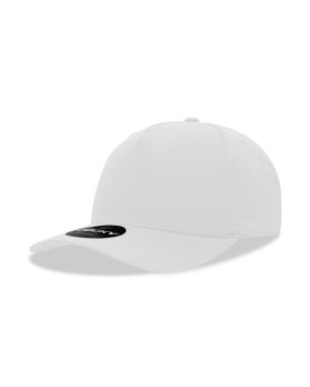 '5 Panel Mid Profile Structured Cotton Blend Cap'