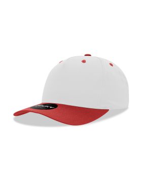 '5 Panel Mid Profile Structured Cotton Blend Cap'