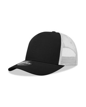 '5 Panel Mid Profile Structured Cotton Blend Trucker'