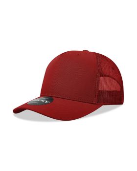 '5 Panel Mid Profile Structured Cotton Blend Trucker'