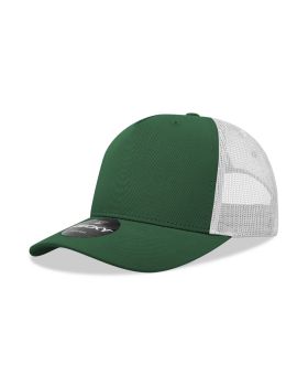 '5 Panel Mid Profile Structured Cotton Blend Trucker'