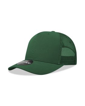 '5 Panel Mid Profile Structured Cotton Blend Trucker'