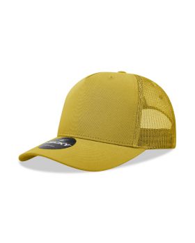 '5 Panel Mid Profile Structured Cotton Blend Trucker'