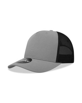 '5 Panel Mid Profile Structured Cotton Blend Trucker'