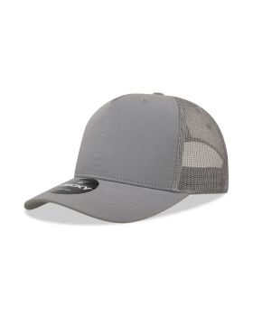 '5 Panel Mid Profile Structured Cotton Blend Trucker'