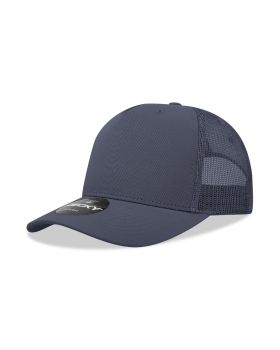 '5 Panel Mid Profile Structured Cotton Blend Trucker'