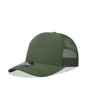 '5 Panel Mid Profile Structured Cotton Blend Trucker'