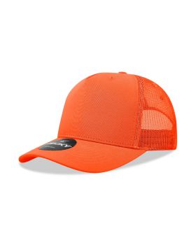 '5 Panel Mid Profile Structured Cotton Blend Trucker'