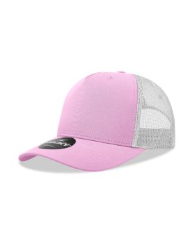 '5 Panel Mid Profile Structured Cotton Blend Trucker'