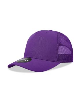 '5 Panel Mid Profile Structured Cotton Blend Trucker'