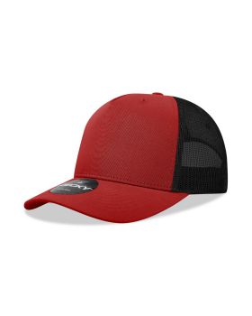 '5 Panel Mid Profile Structured Cotton Blend Trucker'
