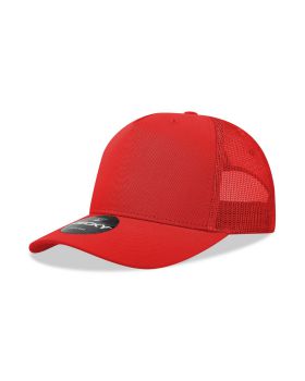 '5 Panel Mid Profile Structured Cotton Blend Trucker'