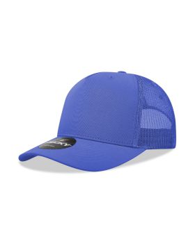 '5 Panel Mid Profile Structured Cotton Blend Trucker'