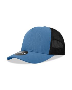'5 Panel Mid Profile Structured Cotton Blend Trucker'