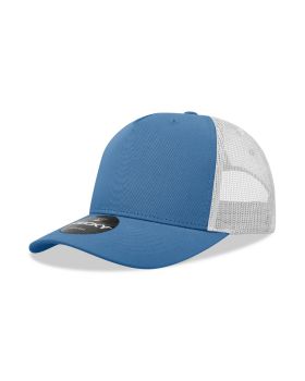 '5 Panel Mid Profile Structured Cotton Blend Trucker'