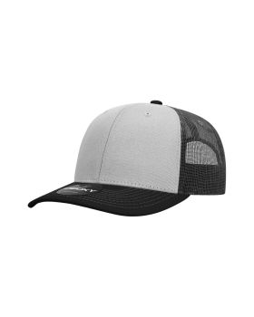 '6 Panel Mid Profile Structured Contra-Stitch Trucker'