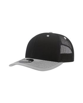 '6 Panel Mid Profile Structured Contra-Stitch Trucker'