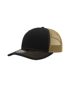 '6 Panel Mid Profile Structured Contra-Stitch Trucker'