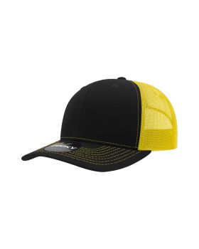 '6 Panel Mid Profile Structured Contra-Stitch Trucker'