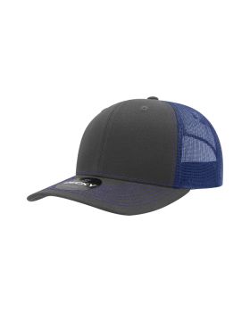 '6 Panel Mid Profile Structured Contra-Stitch Trucker'