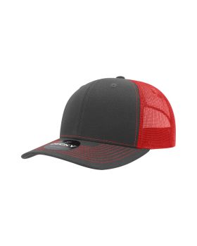 '6 Panel Mid Profile Structured Contra-Stitch Trucker'