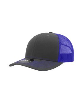 '6 Panel Mid Profile Structured Contra-Stitch Trucker'