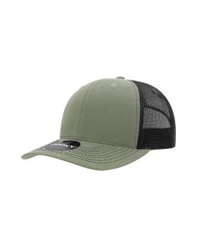 '6 Panel Mid Profile Structured Contra-Stitch Trucker'