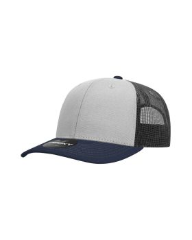 '6 Panel Mid Profile Structured Contra-Stitch Trucker'