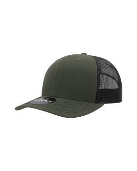 '6 Panel Mid Profile Structured Contra-Stitch Trucker'