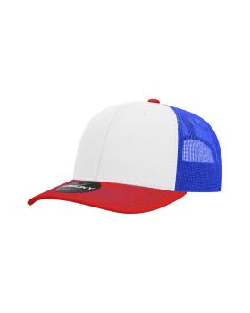 '6 Panel Mid Profile Structured Contra-Stitch Trucker'