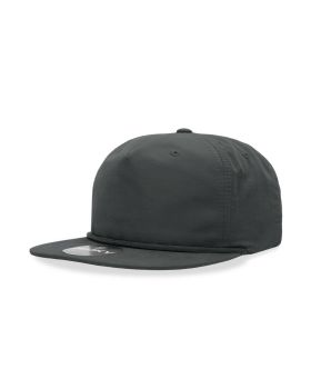 '5 Panel High Profile Relaxed Cotton Blend Rope Hat'