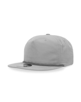 '5 Panel High Profile Relaxed Cotton Blend Rope Hat'