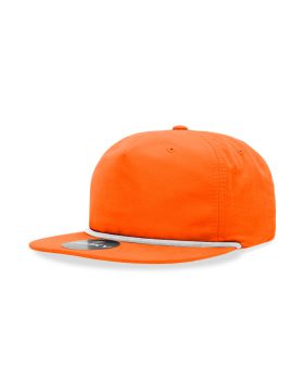 '5 Panel High Profile Relaxed Cotton Blend Rope Hat'