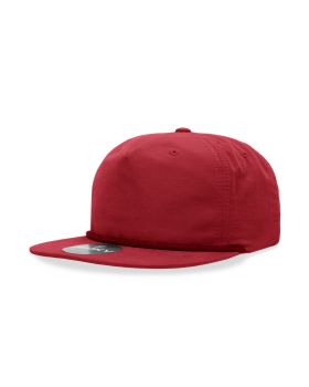 '5 Panel High Profile Relaxed Cotton Blend Rope Hat'