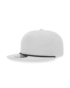 '5 Panel High Profile Relaxed Cotton Blend Rope Hat'