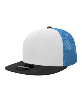 '6 Panel High Profile Structured Cotton Blend Trucker'