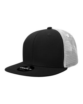 '6 Panel High Profile Structured Cotton Blend Trucker'
