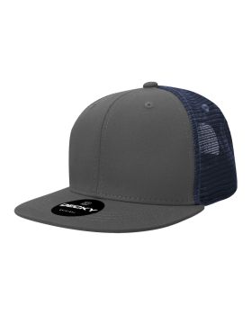 '6 Panel High Profile Structured Cotton Blend Trucker'