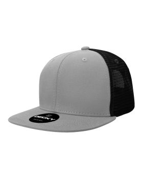 '6 Panel High Profile Structured Cotton Blend Trucker'