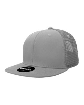 '6 Panel High Profile Structured Cotton Blend Trucker'