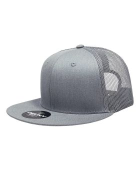 '6 Panel High Profile Structured Cotton Blend Trucker'
