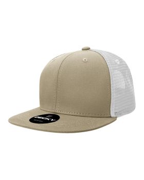 '6 Panel High Profile Structured Cotton Blend Trucker'