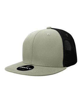 '6 Panel High Profile Structured Cotton Blend Trucker'
