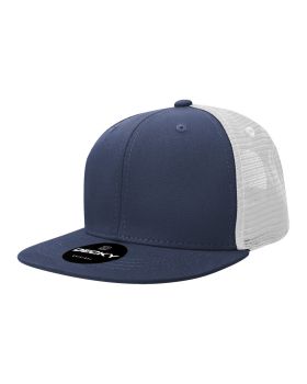 '6 Panel High Profile Structured Cotton Blend Trucker'