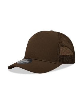 '5 Panel Mid Profile Structured Cotton/Poly Blend Trucker w/Rope'