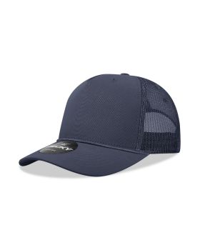 '5 Panel Mid Profile Structured Cotton/Poly Blend Trucker w/Rope'