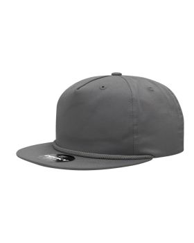 '5 Panel High Profile Relaxed Cotton Blend Rope Hat'