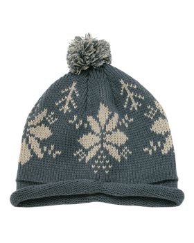 'Snowflake Roll Up Beaine w/Pom'